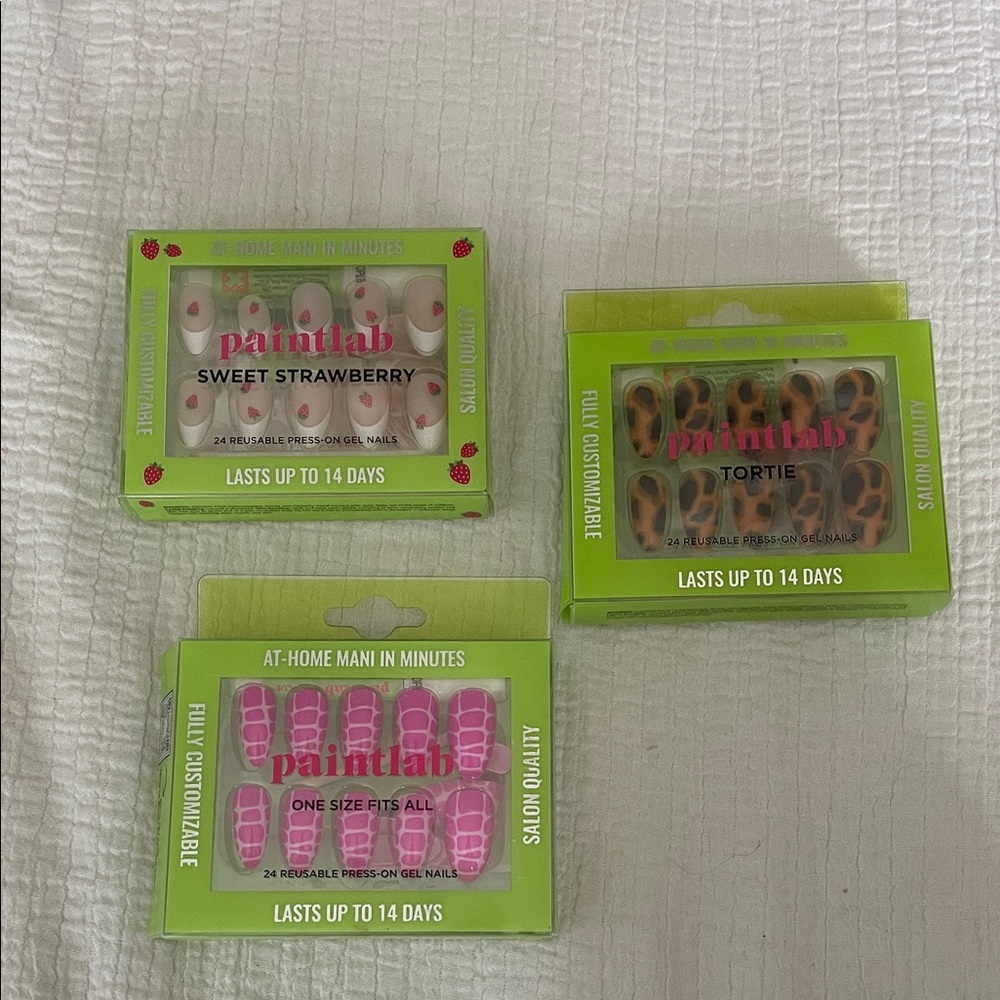 3 PaintLab Press On Sets